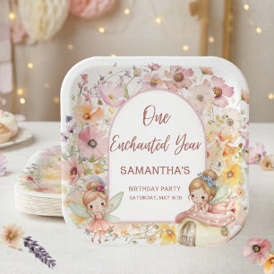 Dreamy Fairyland First Birthday Paper Plate