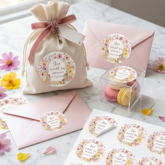 Dreamy Fairyland First Birthday Party Classic Round Sticker