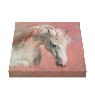 Dreamy Fantasy Horse in Pink Canvas Print