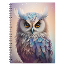 Dreamy Fantasy Owl Soft Pastel Colours