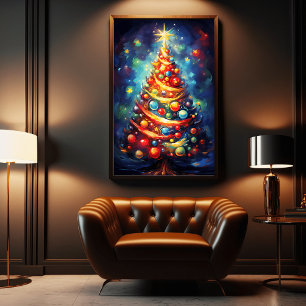 Dreamy Festivities: Whimsical Christmas Tree Poster