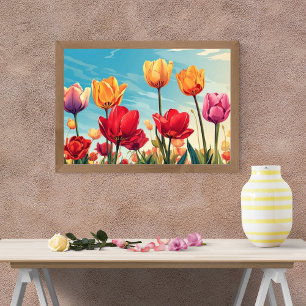 Dreamy Field of Tulips Photo Print