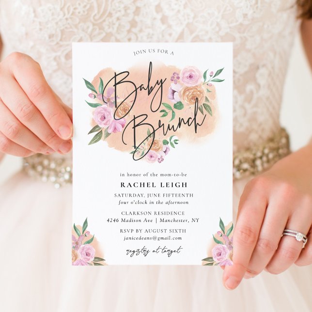 Dreamy Floral Baby Brunch Shower Card (Creator Uploaded)