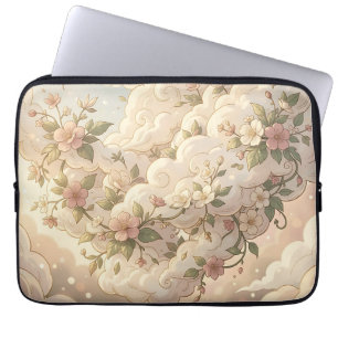 Dreamy Floral Clouds Cherry Blossom  Laptop Sleeve