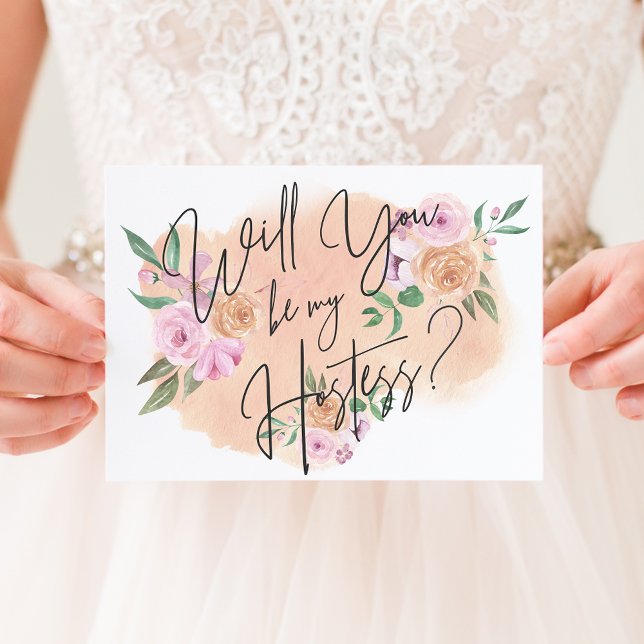 Dreamy Floral Hostess Card (Creator Uploaded)