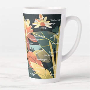 Dreamy Floral Landscape 11 Latte Mug