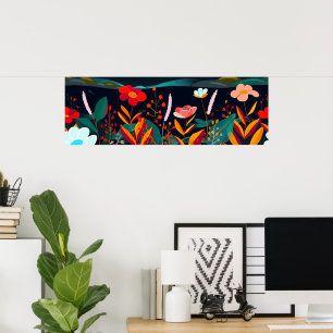 Dreamy Floral Landscape 3 Poster