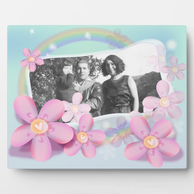 Dreamy Floral Pastel Art Plaque (Front)