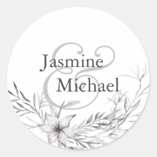 Dreamy Floral Personalised Round Sticker