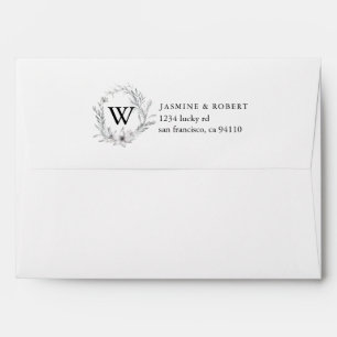 Dreamy Floral   pre-addressed wedding envelope