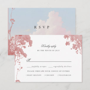 Dreamy floral storybook rsvp card