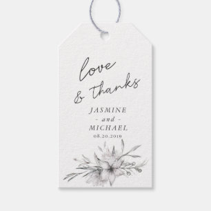 Dreamy Floral Wedding Favour Gift Tag