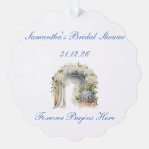 Dreamy Floral Wedding Favour Tags Tree Decoration Card