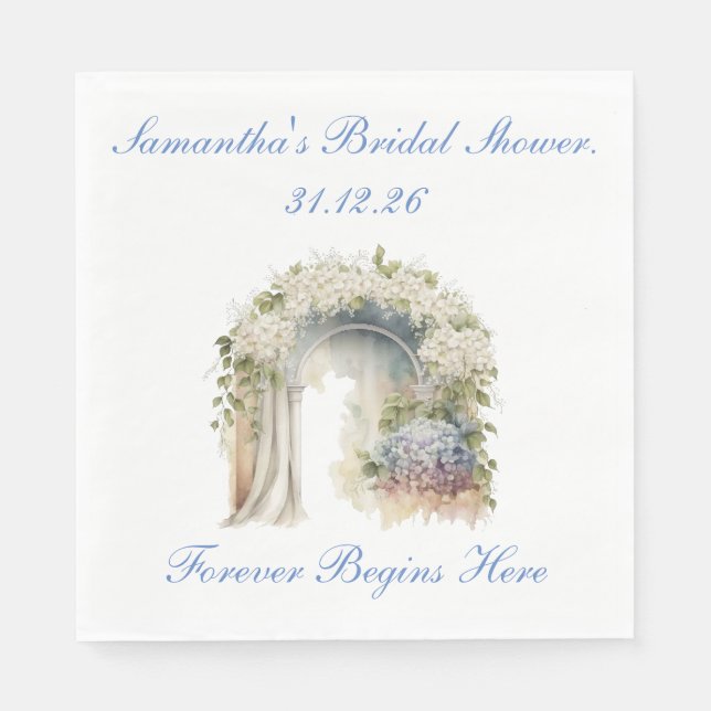 Dreamy Floral Wedding Napkins  (Front)