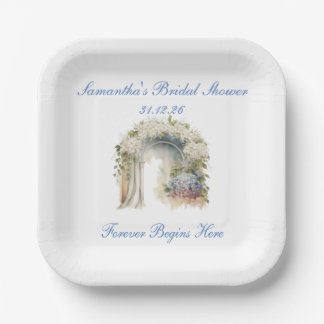 Dreamy Floral Wedding Paper Plates