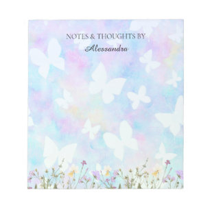 Dreamy Florals and Butterflies Notepad