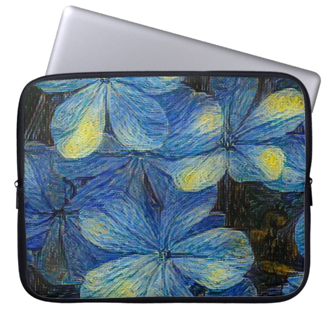 Dreamy flowers in Vincent Van Gogh art style. Arti Laptop Sleeve (Front)