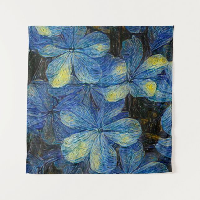 Dreamy flowers in Vincent Van Gogh art style. Arti Tapestry (Front)