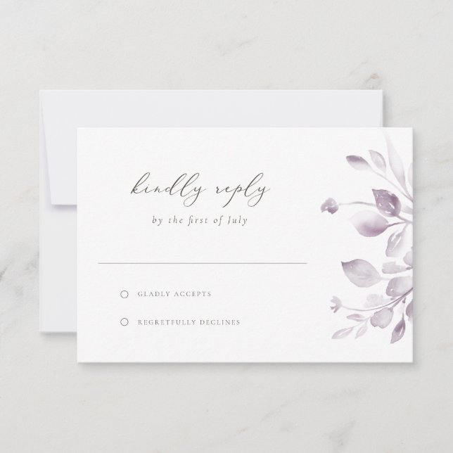 Dreamy Foliage RSVP Card (Front)