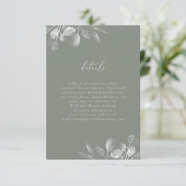 Dreamy Foliage RSVP Card (Standing Front)
