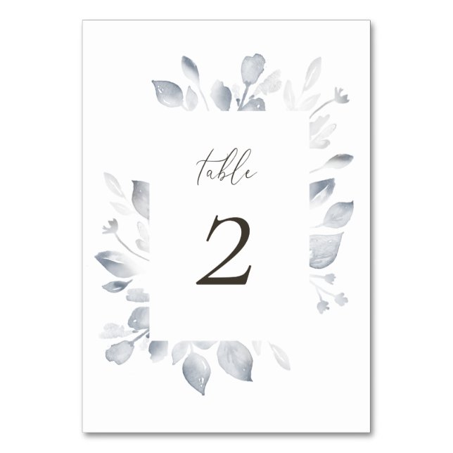 Dreamy Foliage Table Number (Front)