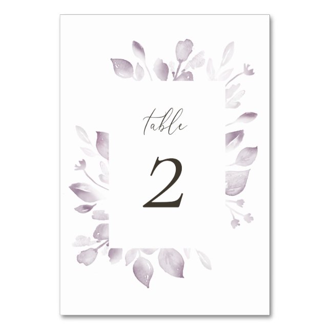 Dreamy Foliage Table Number (Front)
