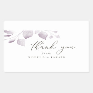 Dreamy Foliage Thank You Rectangular Sticker
