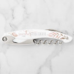 Dreamy Foliage Wedding Bridesmaid Blush Pnk ID817  Corkscrew<br><div class="desc">Delicate, foliage arrangements with small flower accents in soft, dreamy shades of cream, taupe and rose gold with splashes of glitter, and unique design layouts make this an exciting collection, especially for spring weddings. The gift corkscrew for your bridesmaid or other wedding party member as shown here, features an airy...</div>