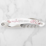 Dreamy Foliage Wedding Bridesmaid Burgundy ID817  Corkscrew<br><div class="desc">Delicate, foliage arrangements with small flower accents in soft, dreamy shades of cream, taupe and rose with splashes of burgundy glitter and unique design layouts make this an exciting collection, especially for autumn weddings. The gift corkscrew for your bridesmaid or other wedding party member as shown here, features an airy...</div>