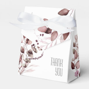 Dreamy Foliage Wedding Burgundy ID817 Favour Box