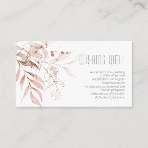 Dreamy Foliage Wishing Well V2 Blush Pink ID817 Enclosure Card
