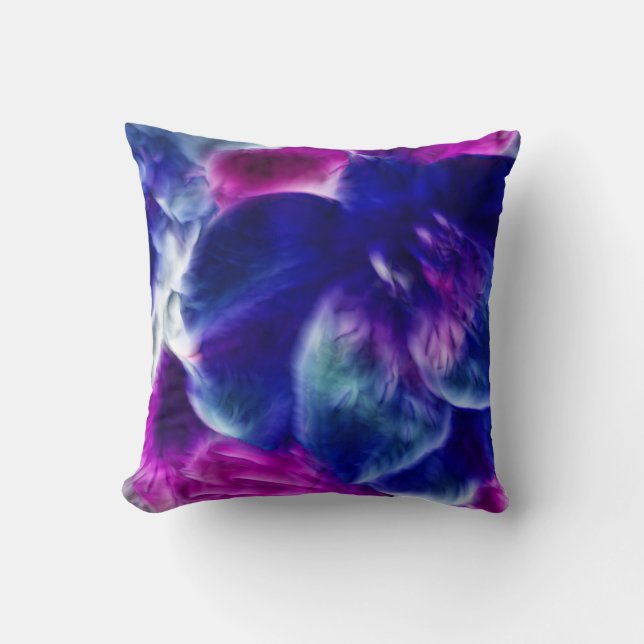 Dreamy Fractal Abstract Floral Cushion (Front)