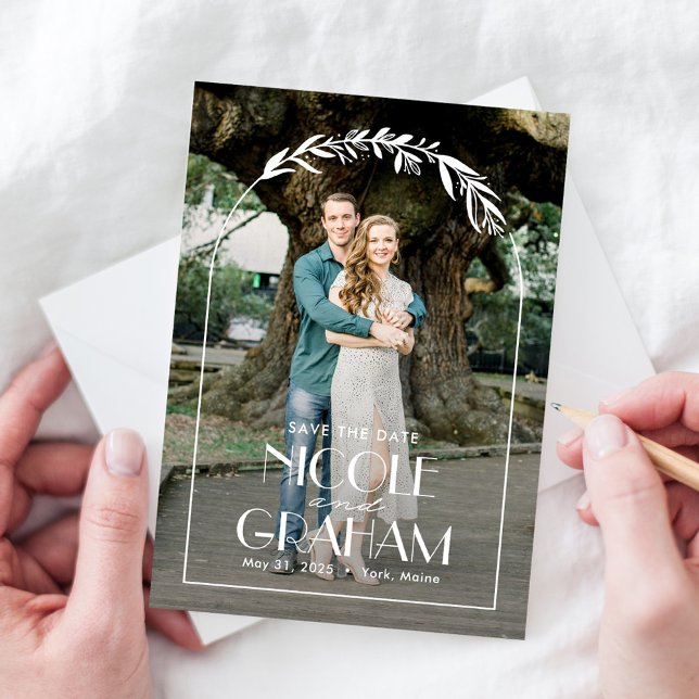Dreamy Frame Editable Colour Save The Date Card (Creator Uploaded)