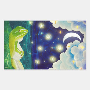 Dreamy Frog Rectangular Sticker