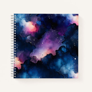 Dreamy Galaxy Night Sky Art Notebook