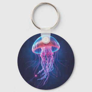 Dreamy Galaxy Ocean Fantasy Art Key Ring