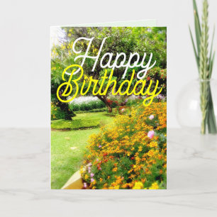 Dreamy Garden of Flowers Birthday Card