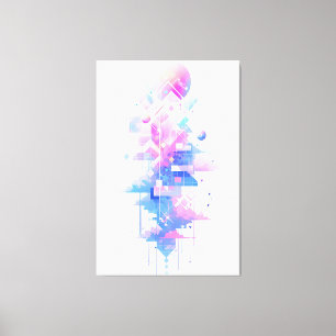 Dreamy Geometric Skyscape Canvas Print