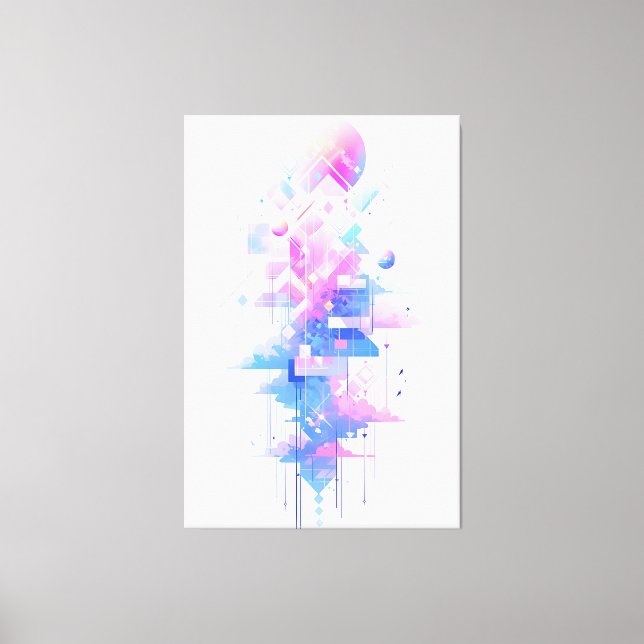 Dreamy Geometric Skyscape Canvas Print (Front)