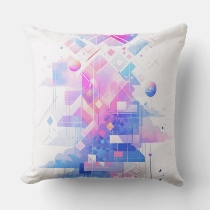 Dreamy Geometric Skyscape Cushion