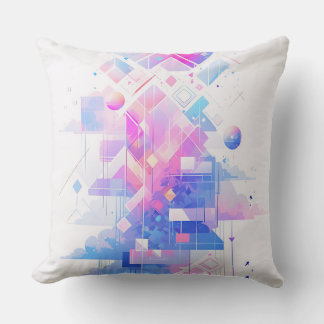 Dreamy Geometric Skyscape Cushion