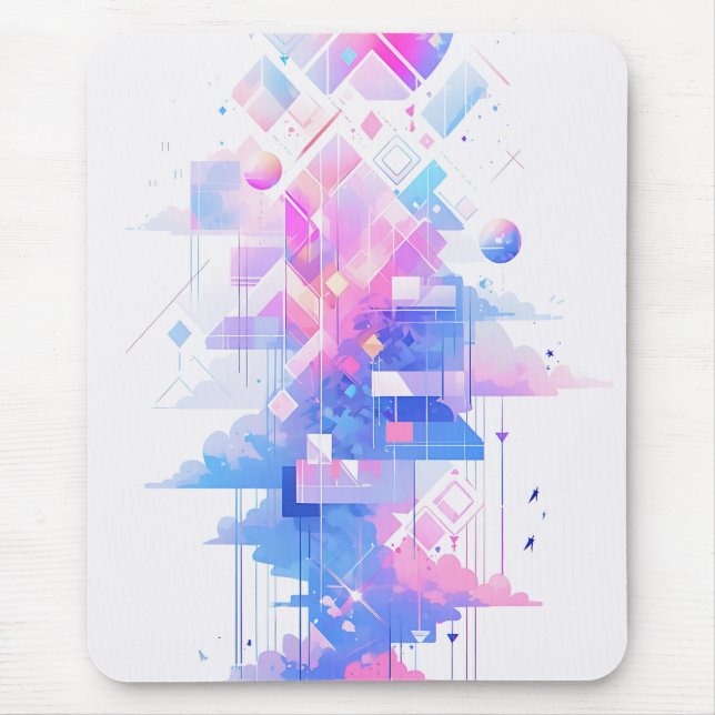 Dreamy Geometric Skyscape Mouse Mat (Front)