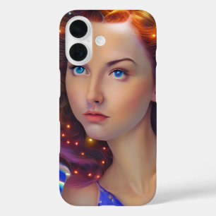 Dreamy Girl with Rainbow Lights  iPhone 16 Case