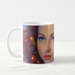 Dreamy Girl with Rainbow Lights  Coffee Mug