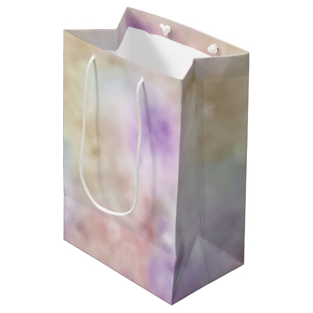 Dreamy Gold Purple Ombre    Medium Gift Bag (Front Angled)