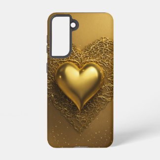 Dreamy Golden Heart Samsung Mobile Case