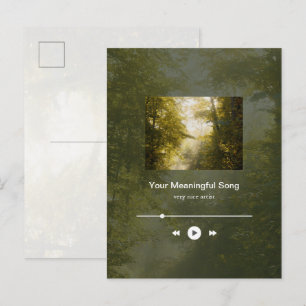 Dreamy golden park art photo Music Player Postcard