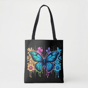Dreamy Gradient Wings: A Butterfly in Pastel Tote Bag