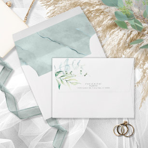 Dreamy Greenery Wedding V2 Green/Blue ID817 Envelope