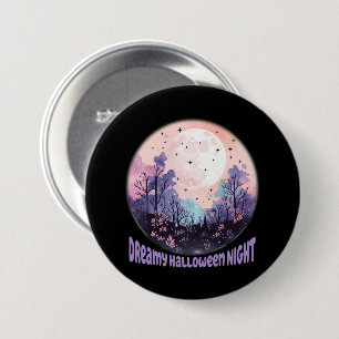 Dreamy Halloween Night – Pastel Purple Moon 7.5 Cm Round Badge
